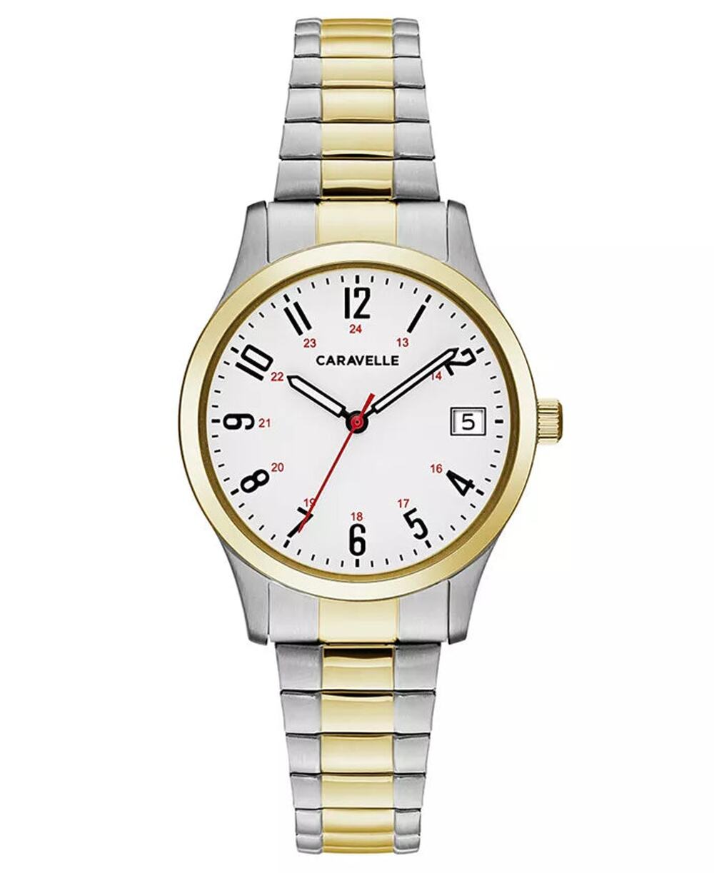 Caravelle designed by Bulova Women's Two-Tone Stainless Steel Bracelet Watch NWT